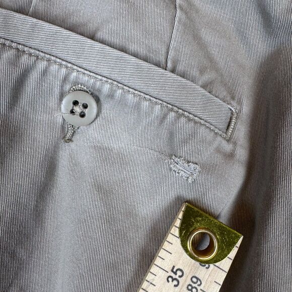 J Crew Pants Men 33x32 (Actual 32x30) Tan Beige Chino Flannel Lined Pleated - Picture 10 of 12
